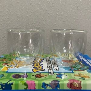 2PC. Set Double Walled CLEAR Drinking Shot Glass